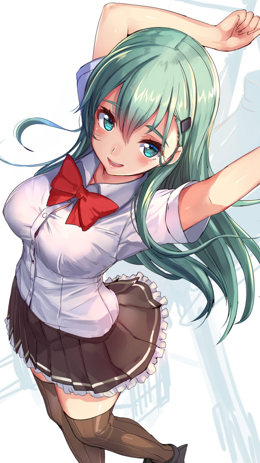 akasa ai kantai collection suzuya (kancolle) seifuku thighhighs | #458082 |  yande.re