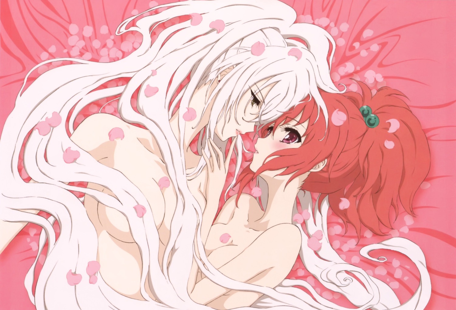 aoi_nagisa hanazono_shizuma naked sakai_kyuuta strawberry_panic yuri