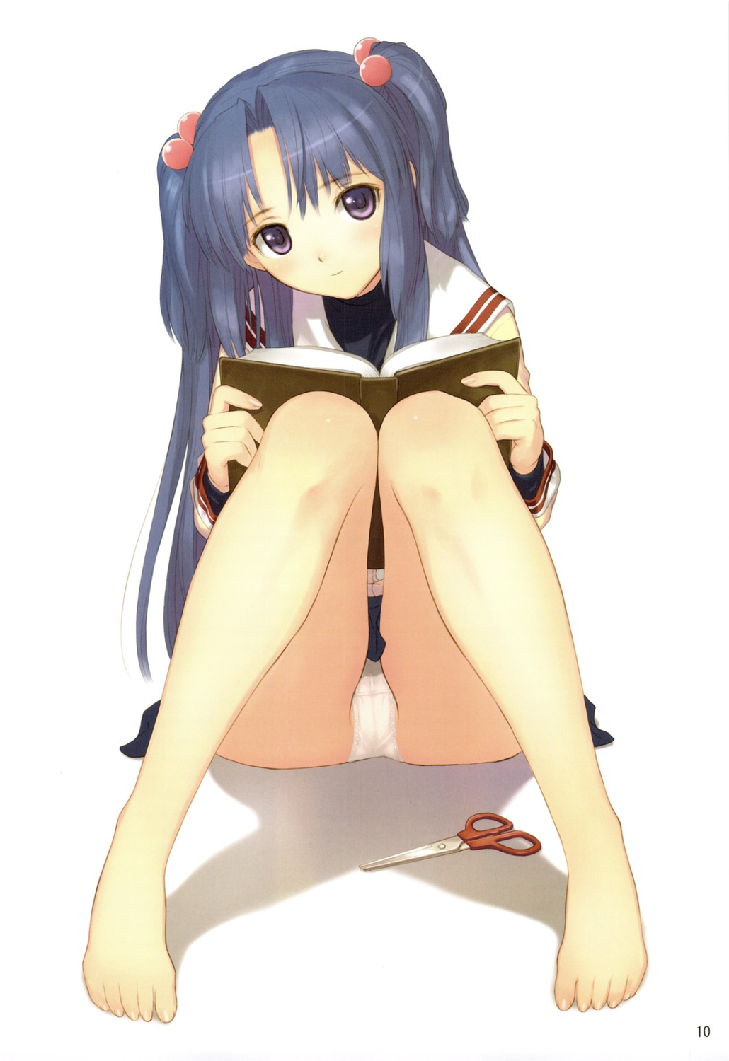 clannad feet ichinose_kotomi pantsu seifuku tony_taka