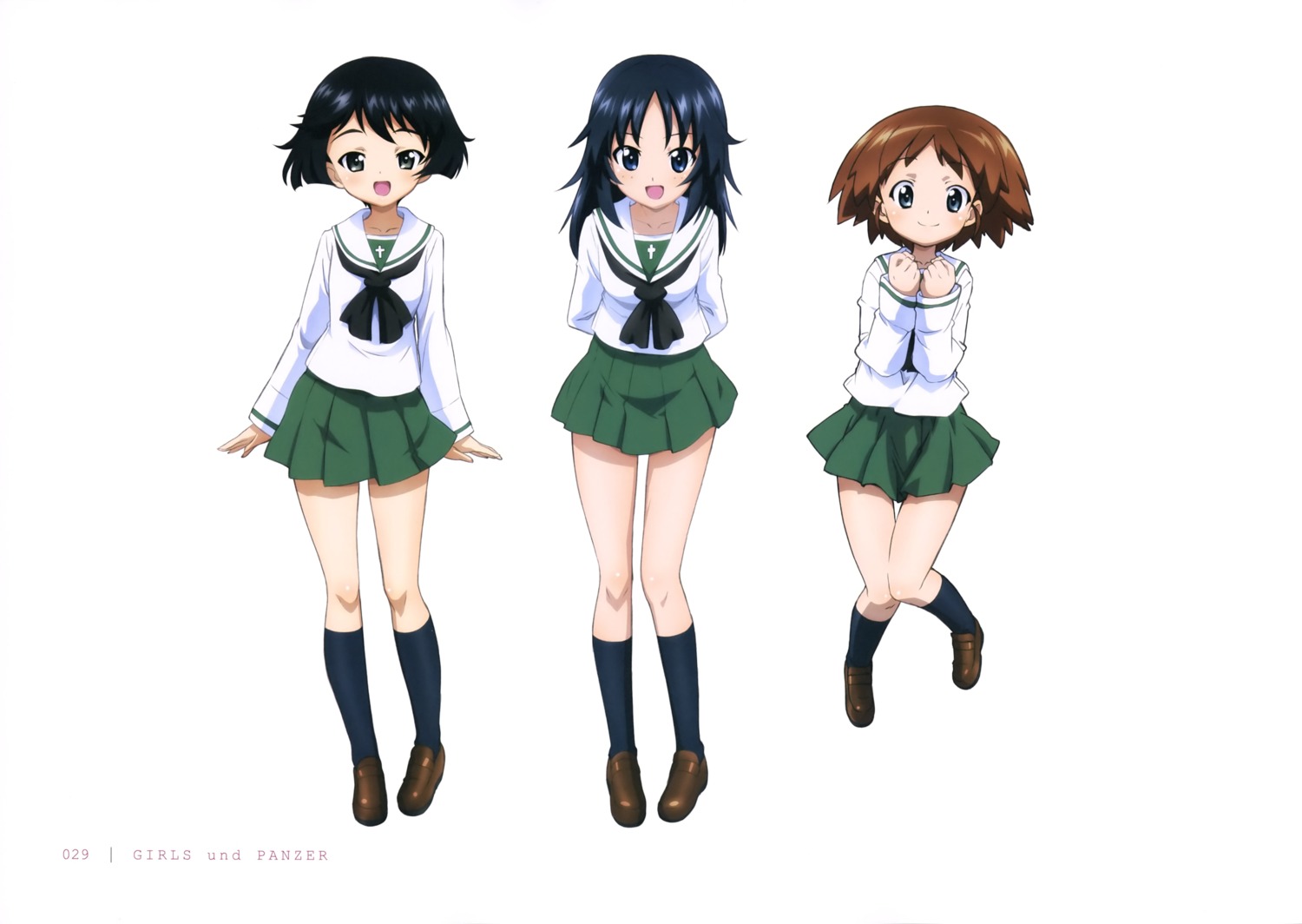 girls_und_panzer sakaguchi_karina seifuku utsugi_yuuki yamagou_ayumi