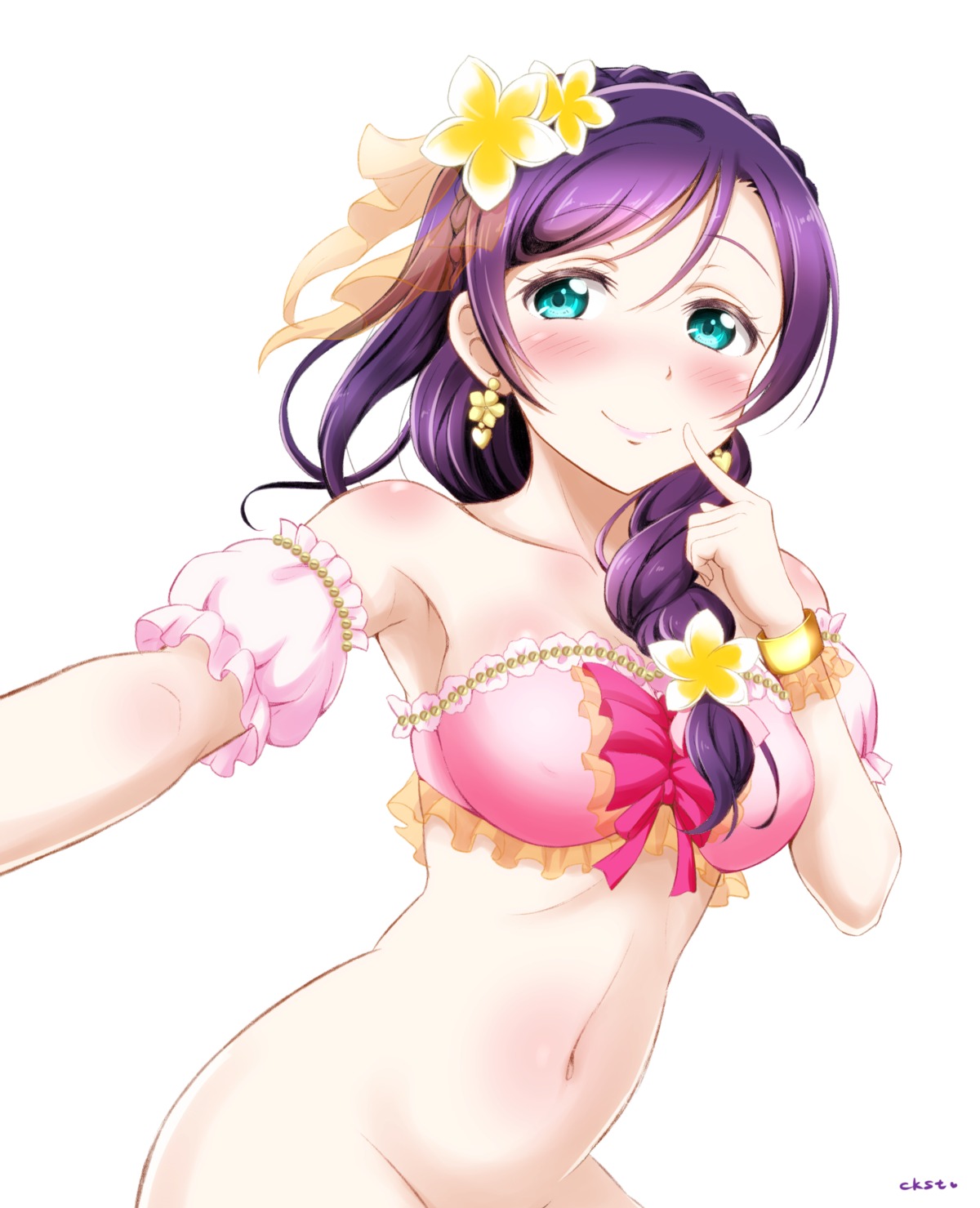 bottomless ckst erect_nipples love_live! see_through toujou_nozomi