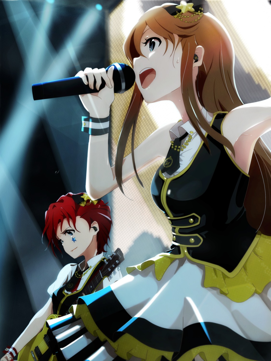 dress guitar julia_(idolm@ster) the_idolm@ster the_idolm@ster_million_live! tokoro_megumi