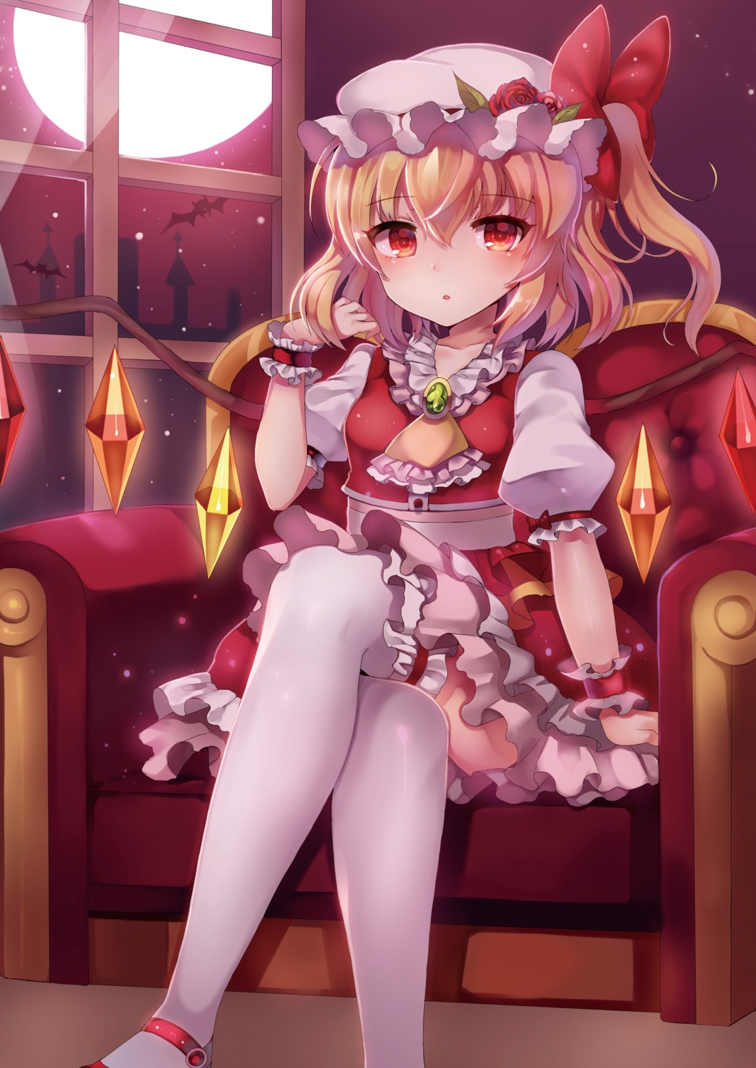 flandre_scarlet papo thighhighs touhou wings