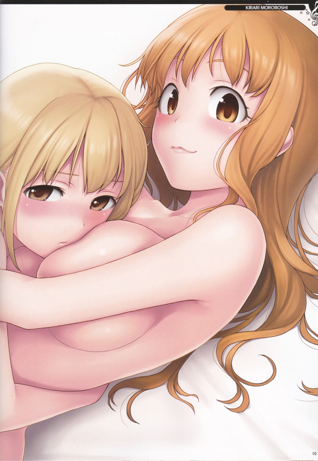 breast_hold futaba_anzu loli moroboshi_kirari naked tanaka_shoutarou the_idolm@ster the_idolm@ster_cinderella_girls