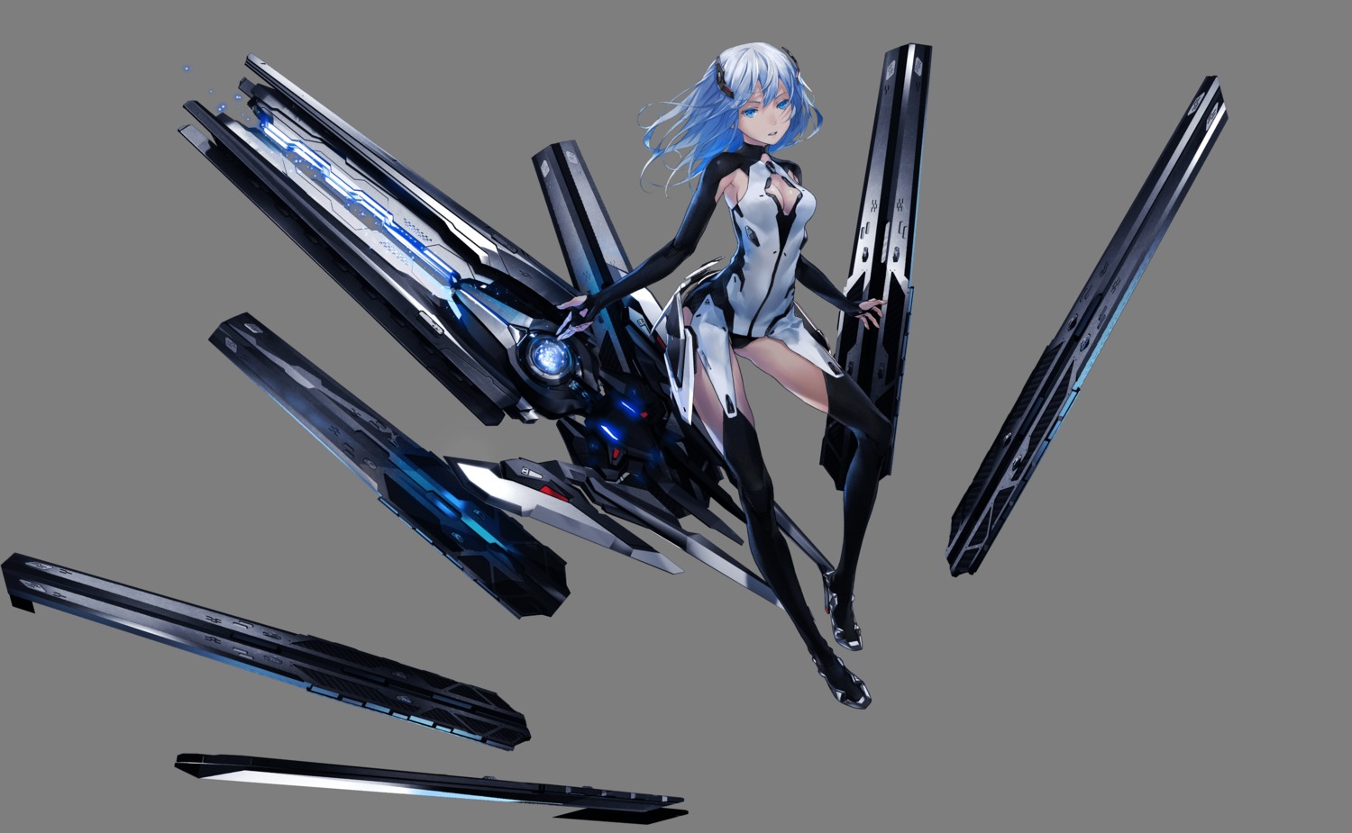 beatless cleavage heels lacia redjuice stockings thighhighs transparent_png weapon
