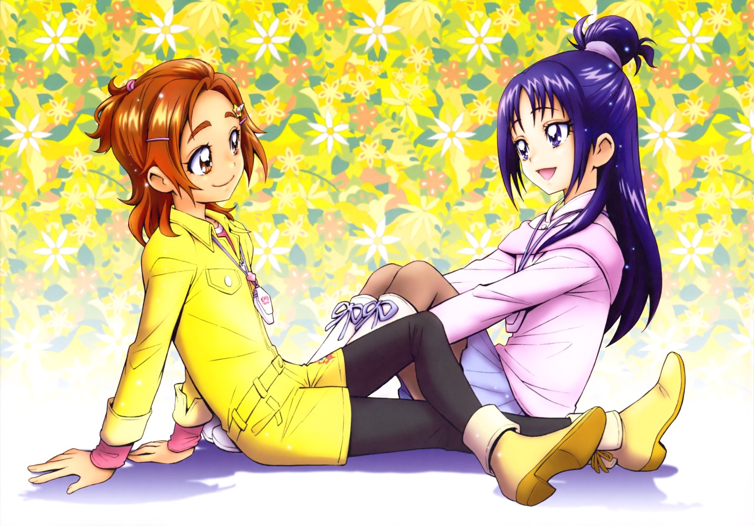 futari_wa_precure_splash_star heels hyuuga_saki kamikita_futago mishou_mai pantyhose precure