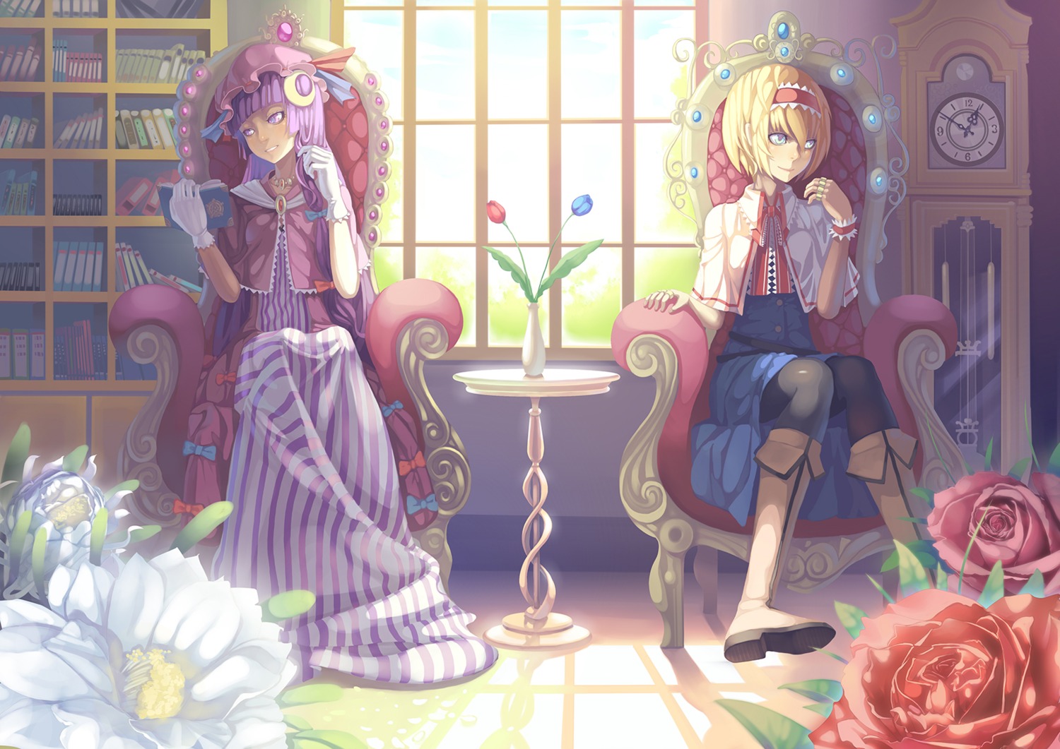 alice_margatroid madyy pantyhose patchouli_knowledge touhou