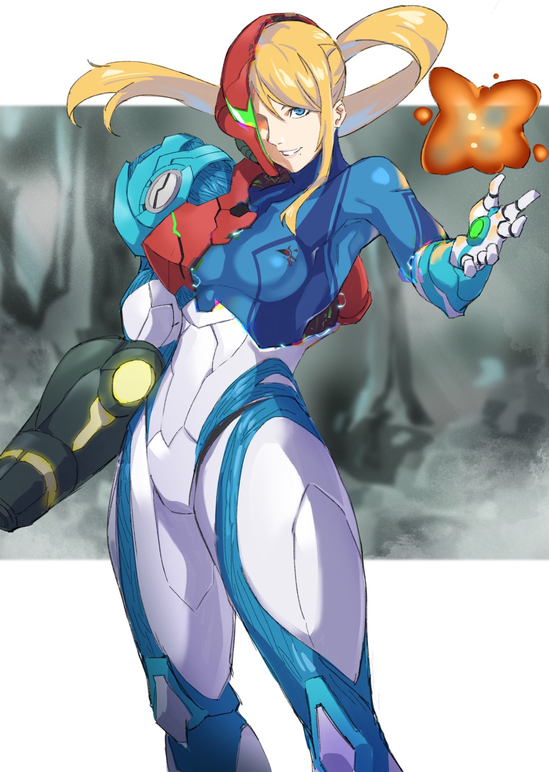 armor bodysuit metroid metroid_dread pretty-purin720 samus_aran weapon x_parasite