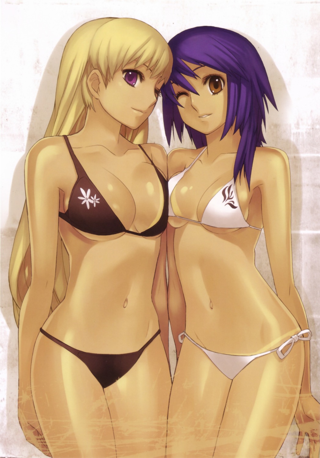 ar_tonelico ar_tonelico_2 bikini chroche_latel_pastalie cleavage nagi_ryou swimsuits symmetrical_docking tan_lines