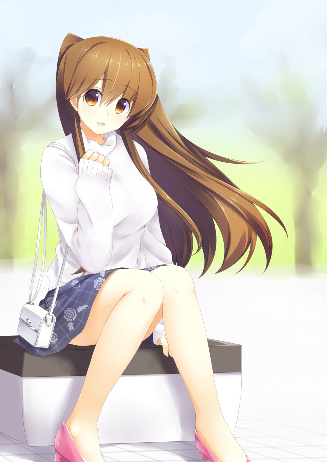 heels miyashita_maka ogiso_setsuna sweater white_album white_album_2