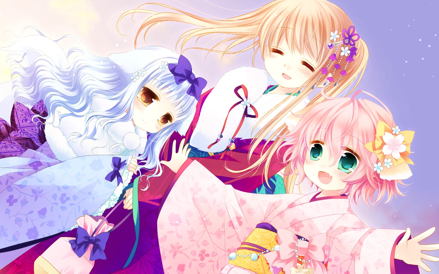 cuffs kimono lily_(w&l) sakurazawa_izumi touko wallpaper wanko wanko_to_lily