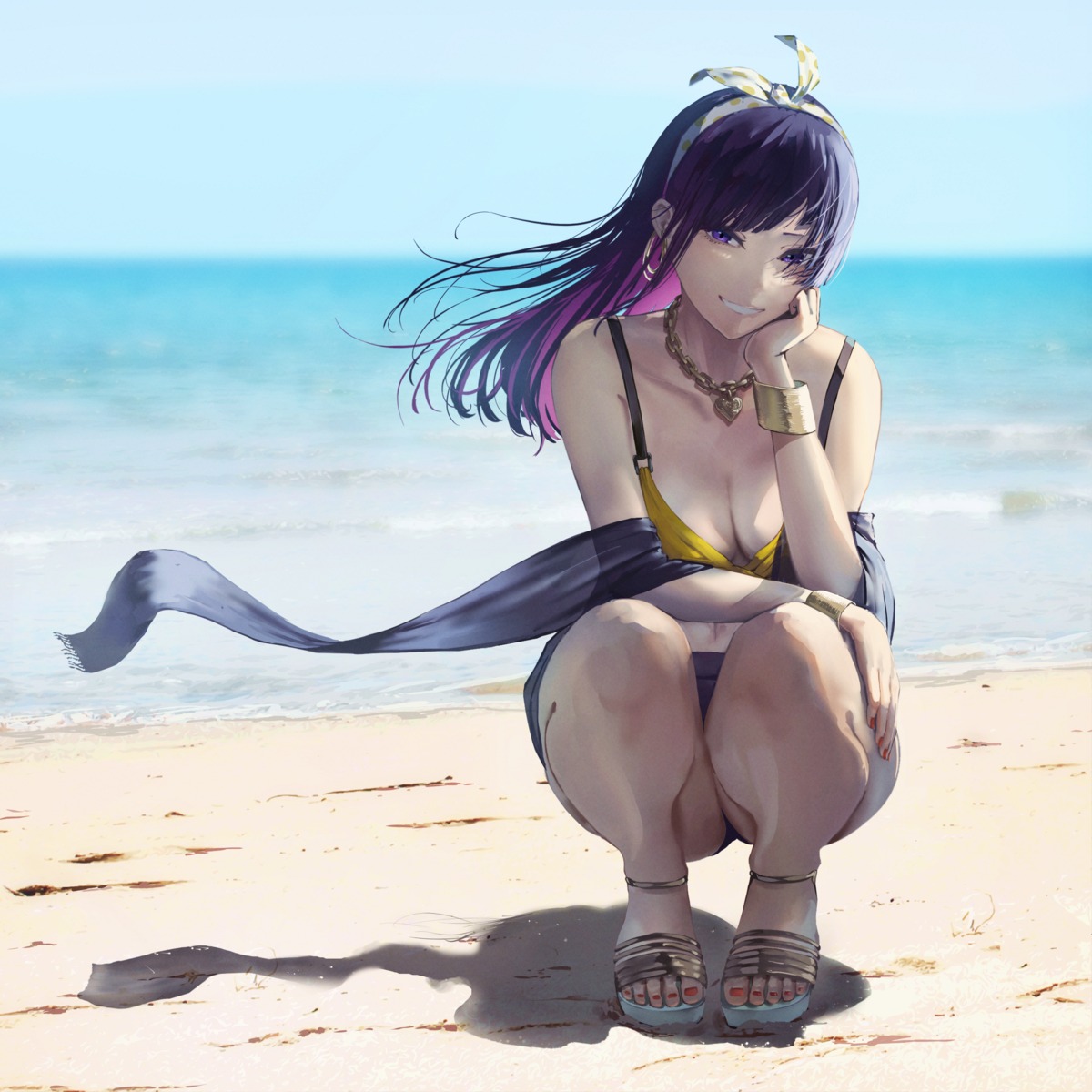 bikini minyom swimsuits tanaka_mamimi the_idolm@ster the_idolm@ster_shiny_colors thong