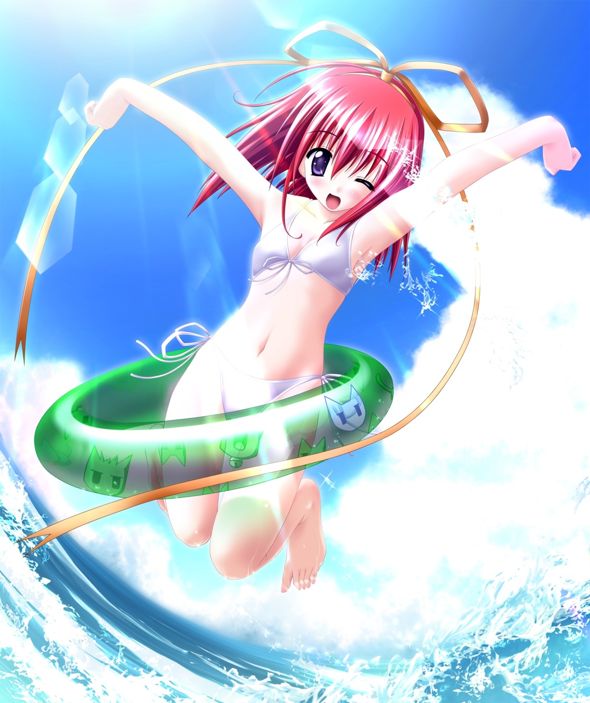 amane_sou bikini feet kisaragi_haruka sayorana_etranger swimsuits wet