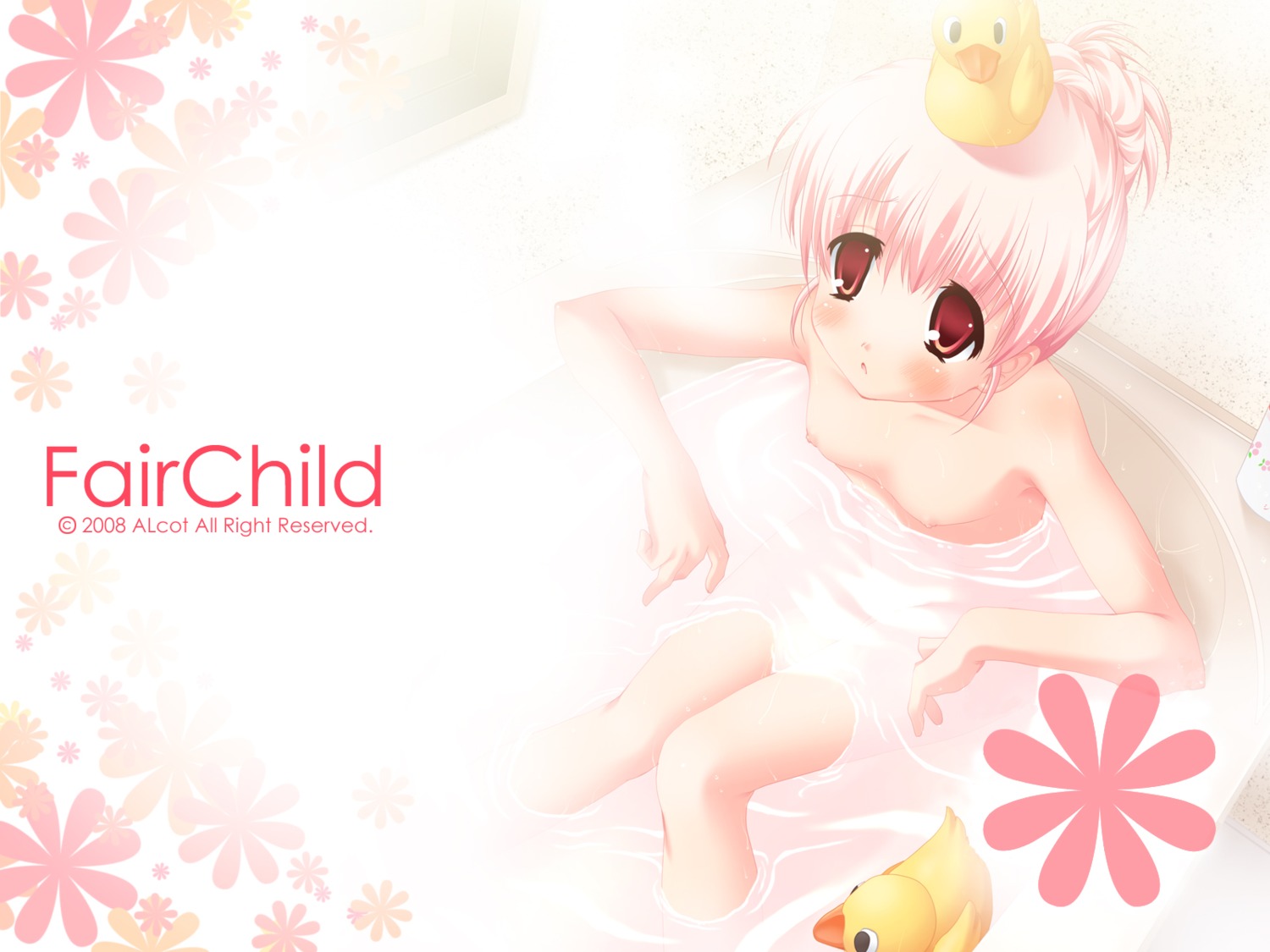 alcot bathing fair_child hazumi_kotori naked nimura_yuuji nipples wallpaper wet