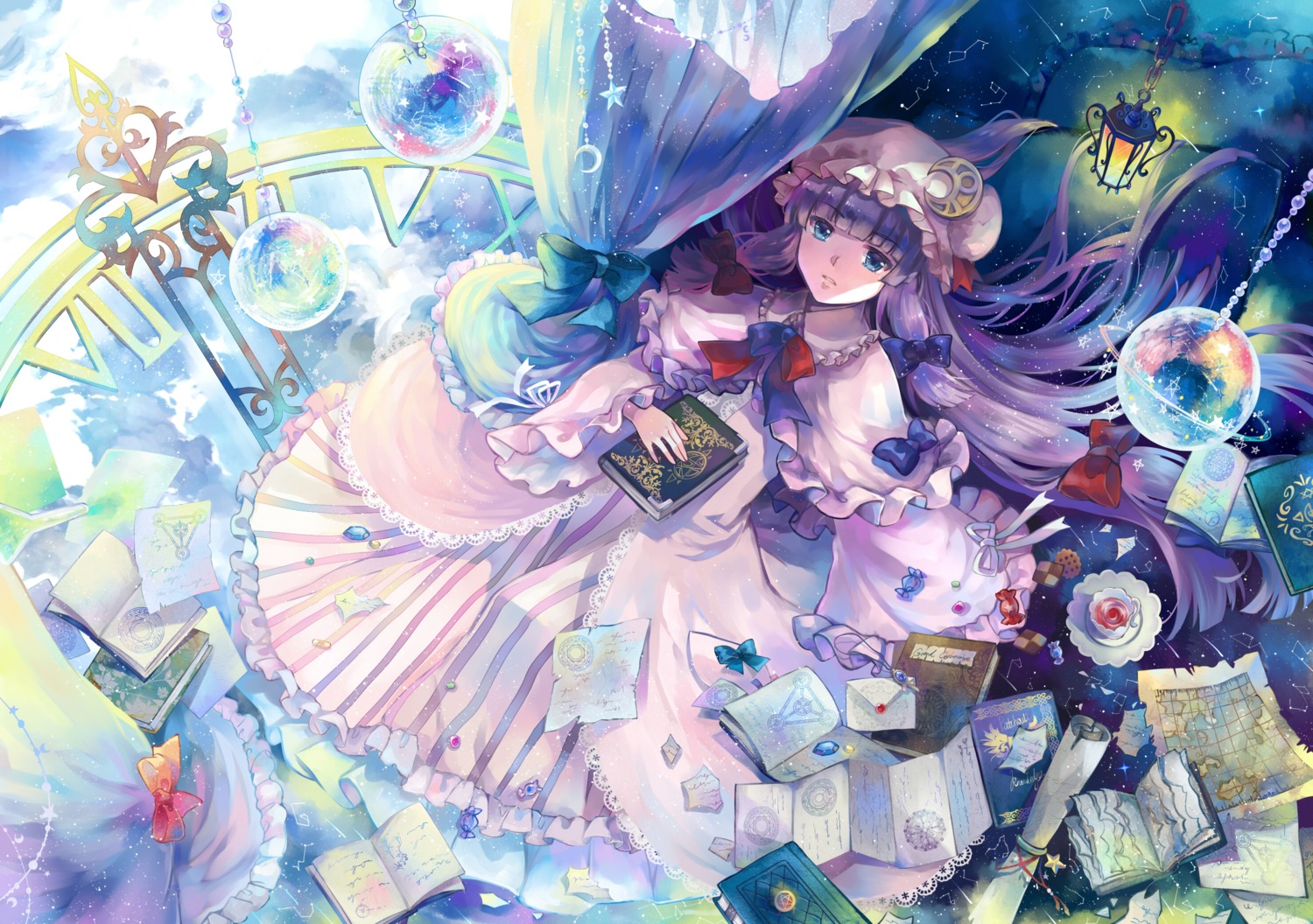 dress ekita_xuan patchouli_knowledge touhou