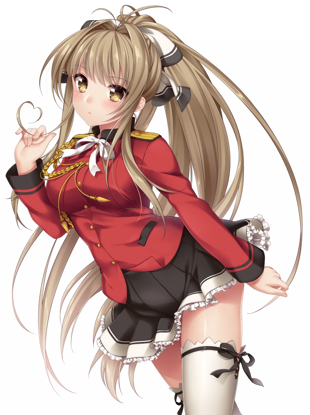 amagi_brilliant_park nanamiya sento_isuzu thighhighs uniform