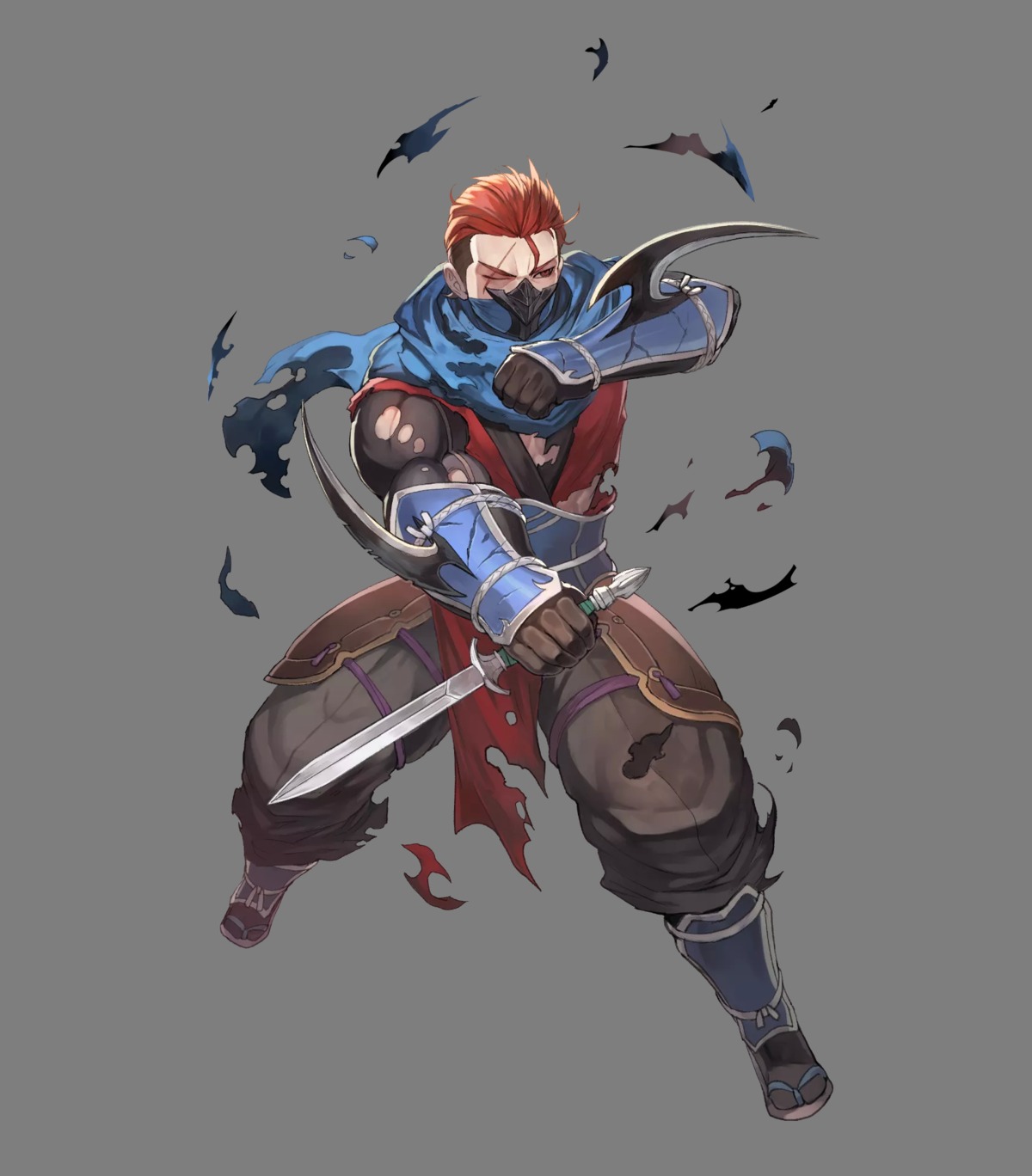 fire_emblem fire_emblem_heroes fire_emblem_if lack nintendo saizo_(fire_emblem) torn_clothes transparent_png