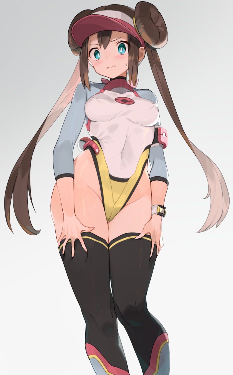 erect_nipples leotard mei_(pokemon) pokemon pokemon_b2w2 spring20134 thighhighs