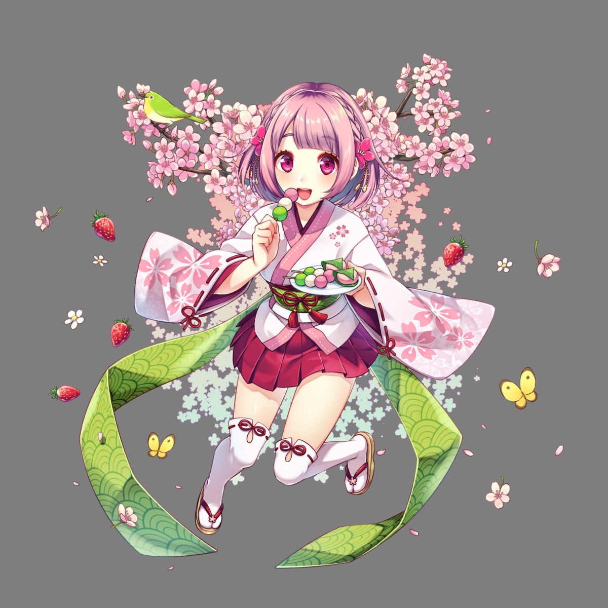 japanese_clothes sakura_chiyo_(konachi000) thighhighs transparent_png