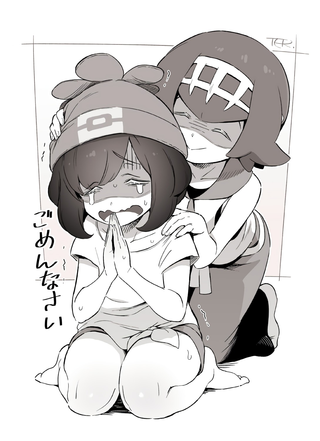 mizuki_(pokemon) monochrome pokemon pokemon_sm pokemon_usum suiren_(pokemon) toku_(ke7416613)