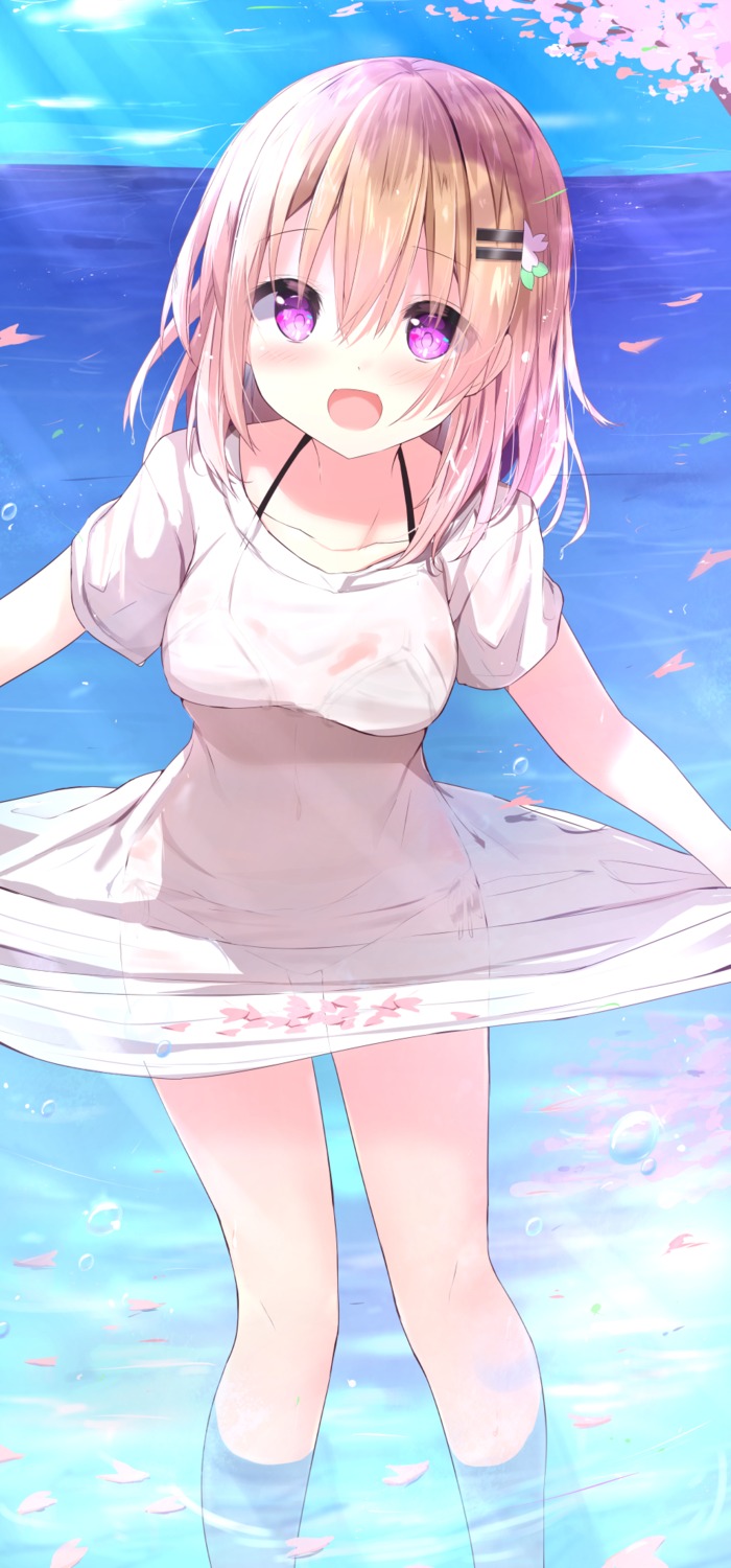 bikini dress fairy_eye gochuumon_wa_usagi_desu_ka? hoto_cocoa see_through skirt_lift swimsuits wet wet_clothes