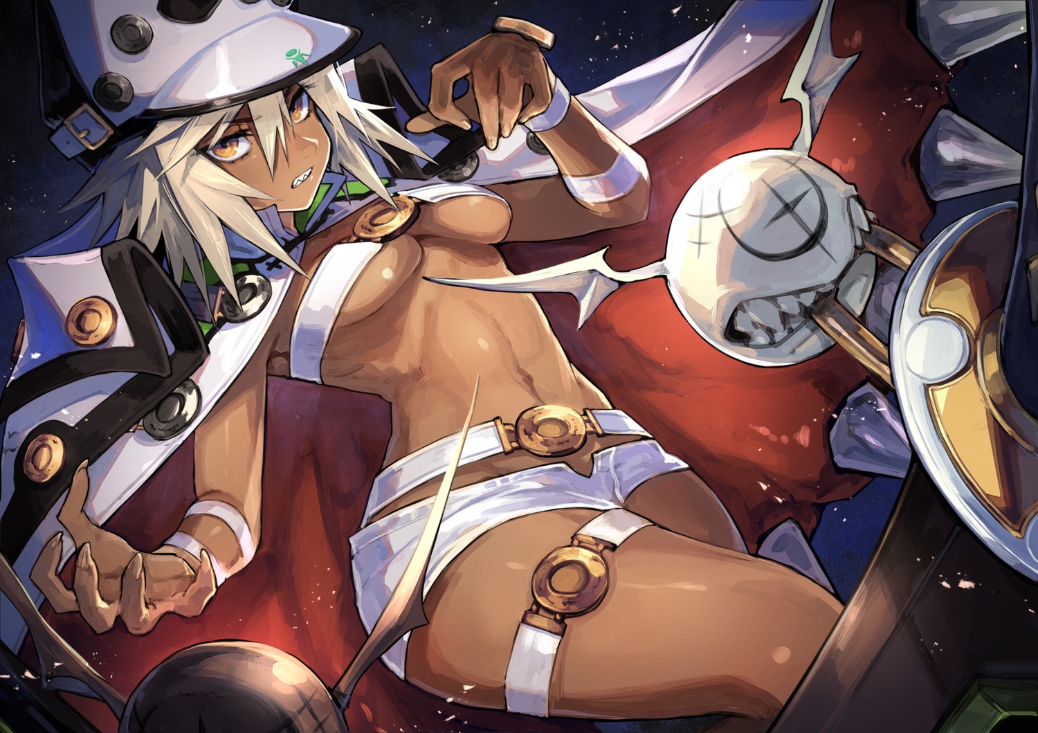 garter guilty_gear no_bra ramlethal_valentine tagme