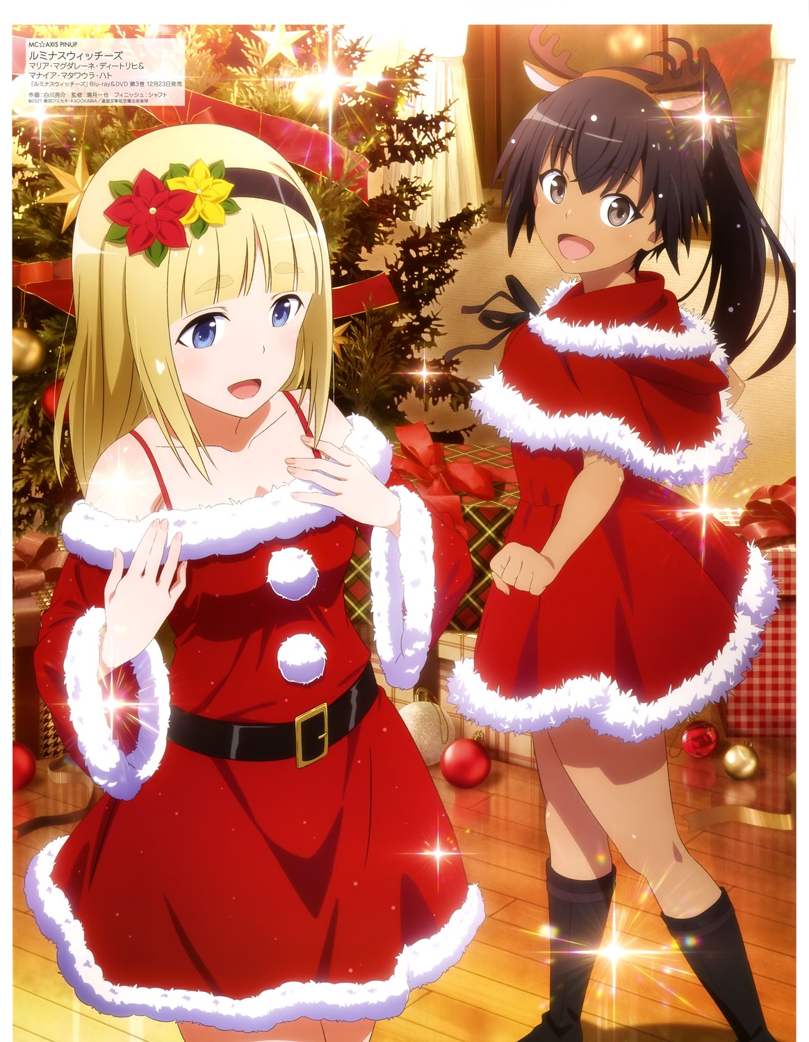 animal_ears christmas dress horns luminous_witches manaia_matawhaura_hato maria_magdalene_dietrich shirakawa_ryousuke