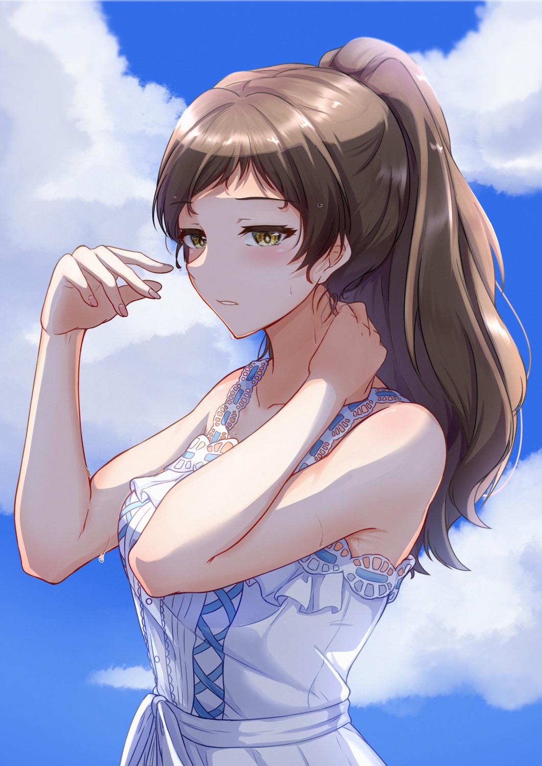 dress guutara_(shirawa) kitazawa_shiho summer_dress the_idolm@ster the_idolm@ster_million_live!