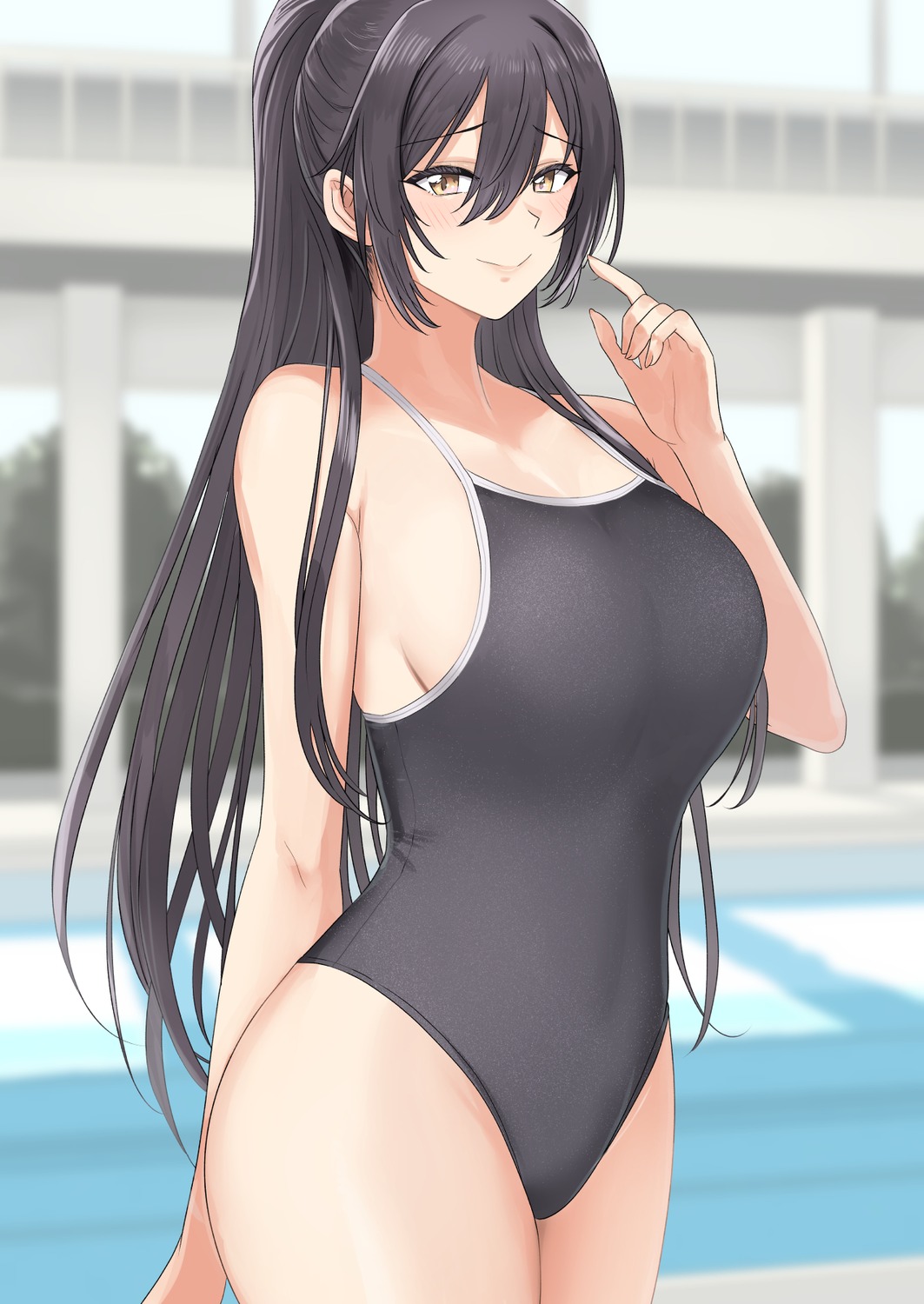 school_swimsuit shirase_sakuya swimsuits the_idolm@ster the_idolm@ster_shiny_colors tsurui