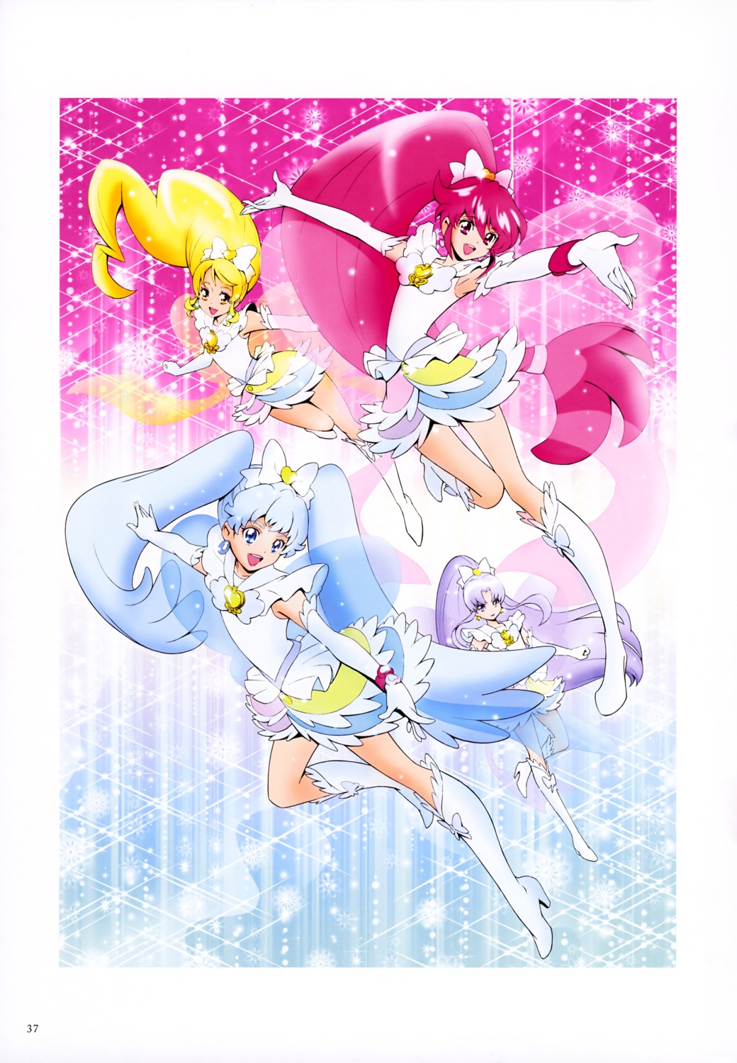 aino_megumi dress happiness_charge_precure! heels hikawa_iona kamikita_futago oomori_yuuko pretty_cure shirayuki_hime_(precure)