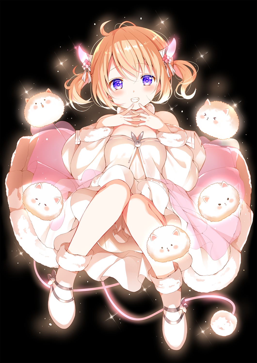 dress gochuumon_wa_usagi_desu_ka? horns hoto_cocoa koi skirt_lift tail tippy_(gochiusa)