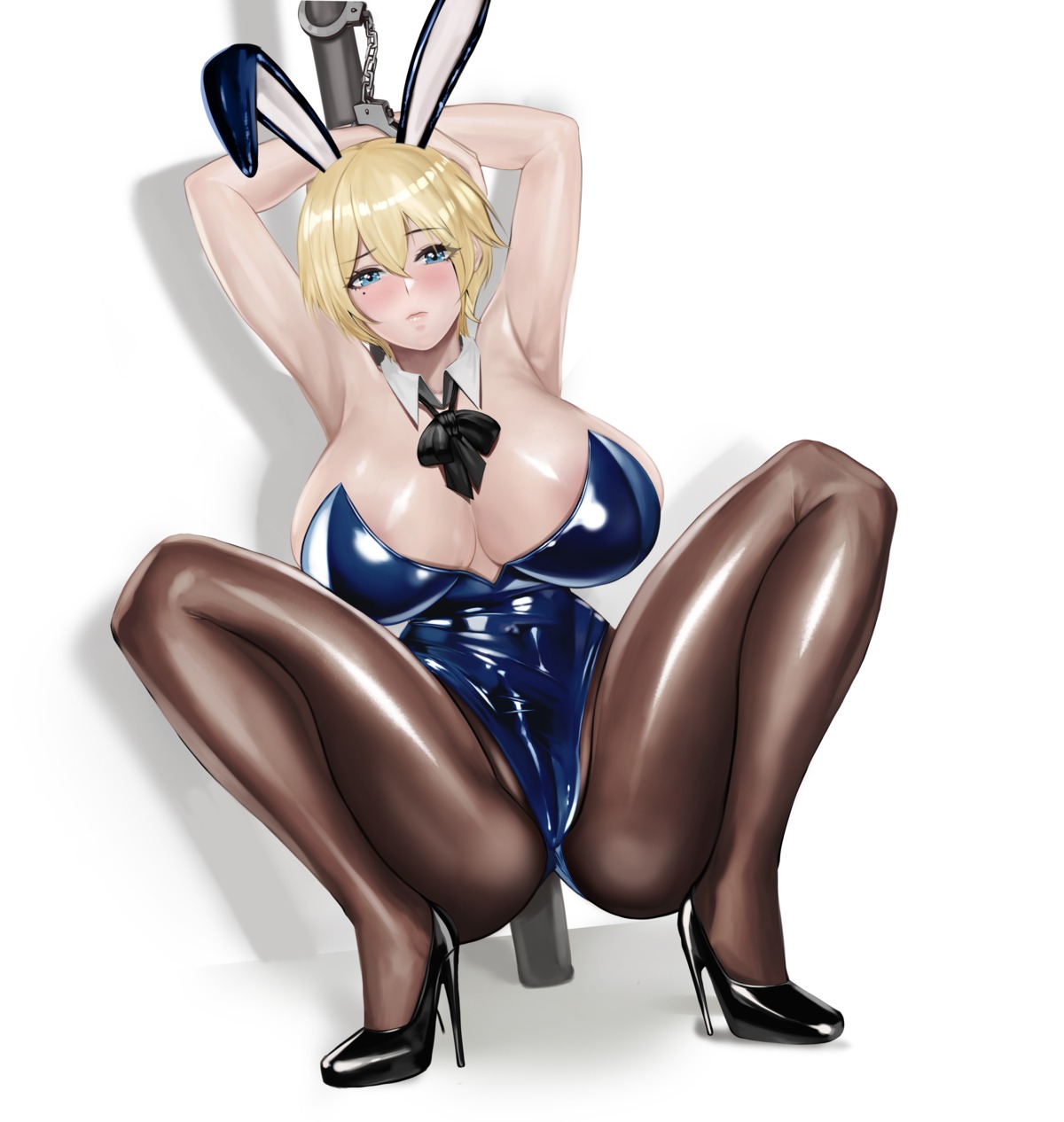 animal_ears bondage bunny_ears bunny_girl cameltoe gcg girls_frontline heels no_bra pantyhose vsk-94_(girls_frontline)