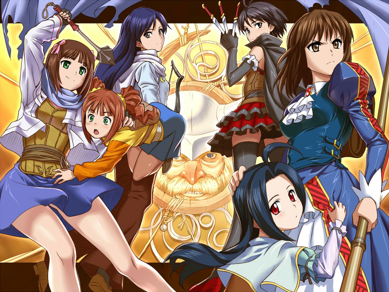 amami_haruka g-tetsu hagiwara_yukiho kikuchi_makoto kisaragi_chihaya miura_azusa takatsuki_yayoi the_idolm@ster wallpaper