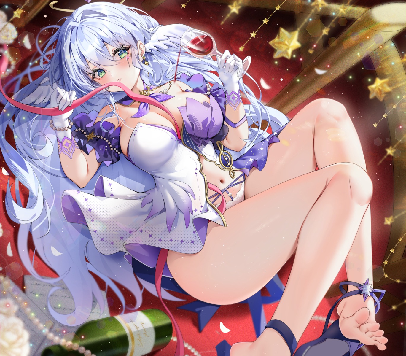 arlene_(ju) halo honkai:_star_rail no_bra pantsu robin wings