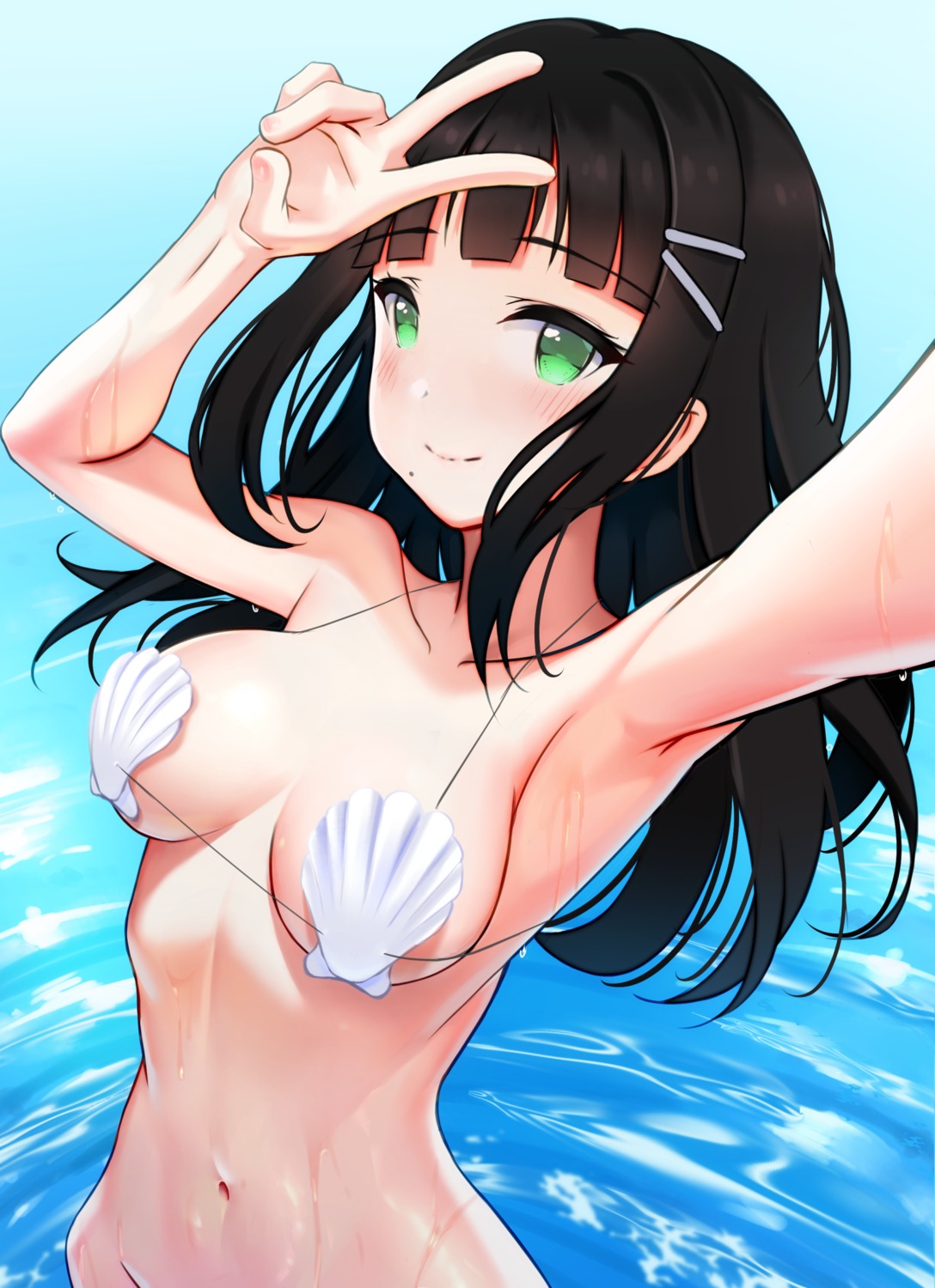 bikini_top bottomless kurosawa_dia love_live!_sunshine!! minted swimsuits wet