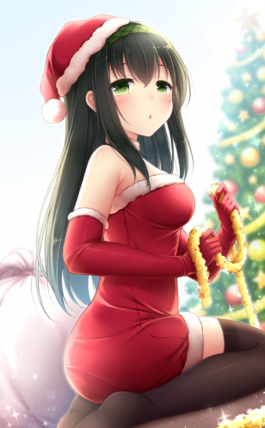 christmas dress tagme thighhighs