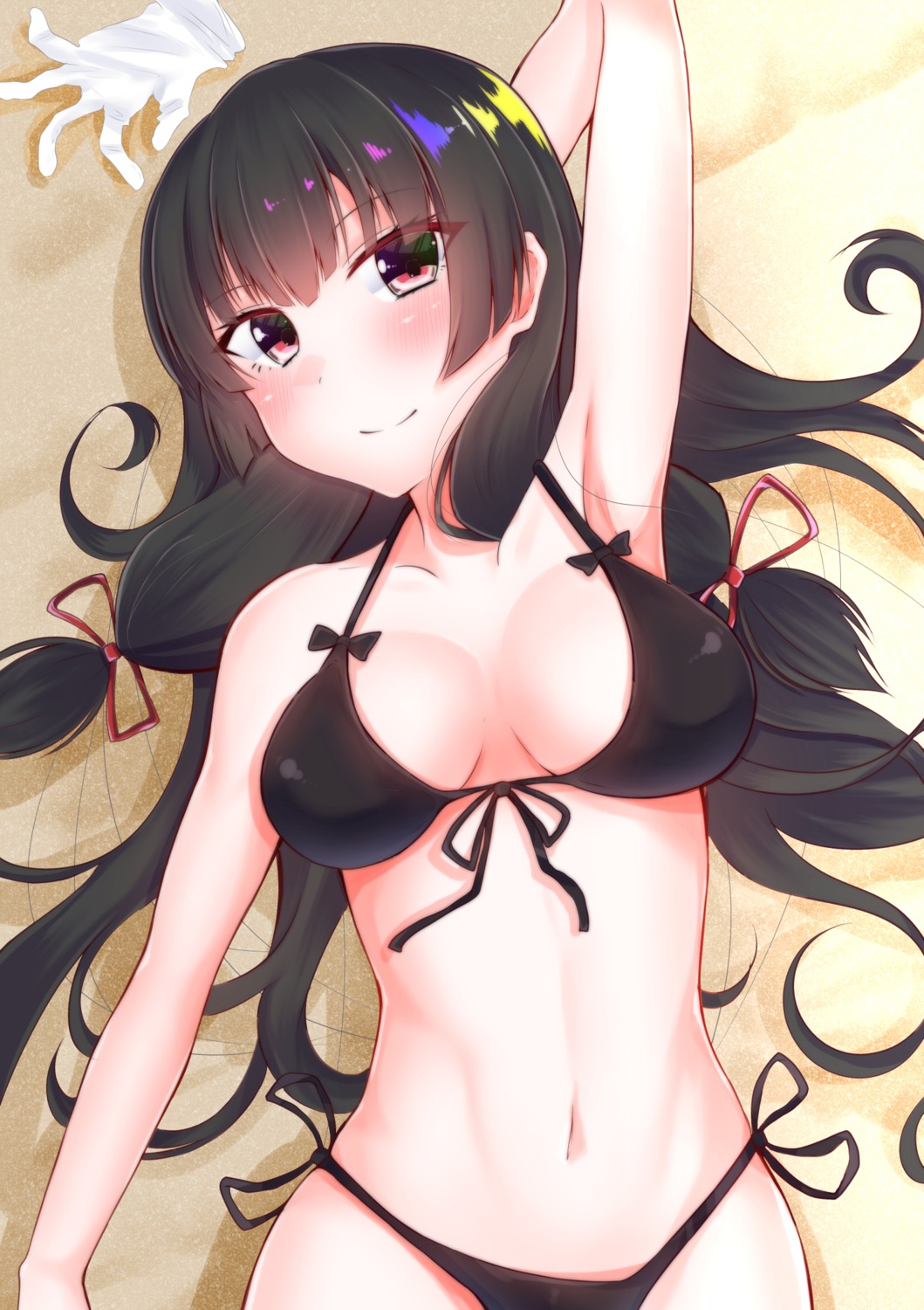 bikini cleavage isokaze_(kancolle) kantai_collection kitajima_yuuki swimsuits