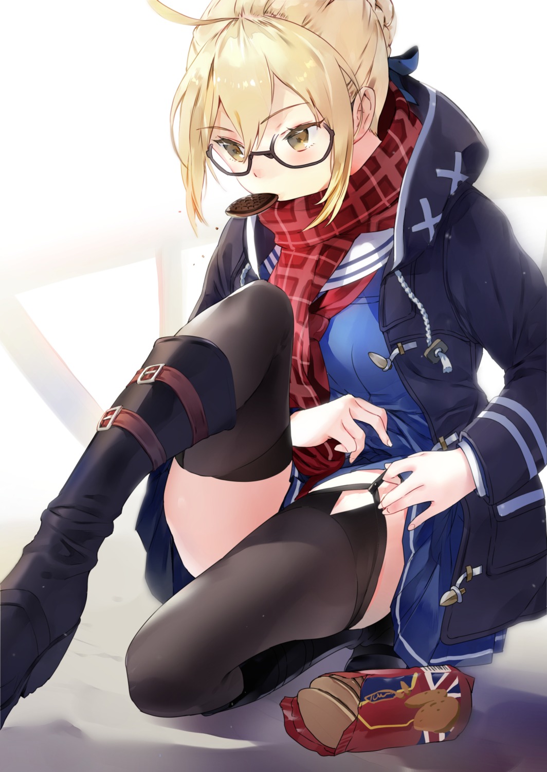 fate/grand_order heels heroine_x_alter macciatto_(aciel02) megane seifuku stockings thighhighs