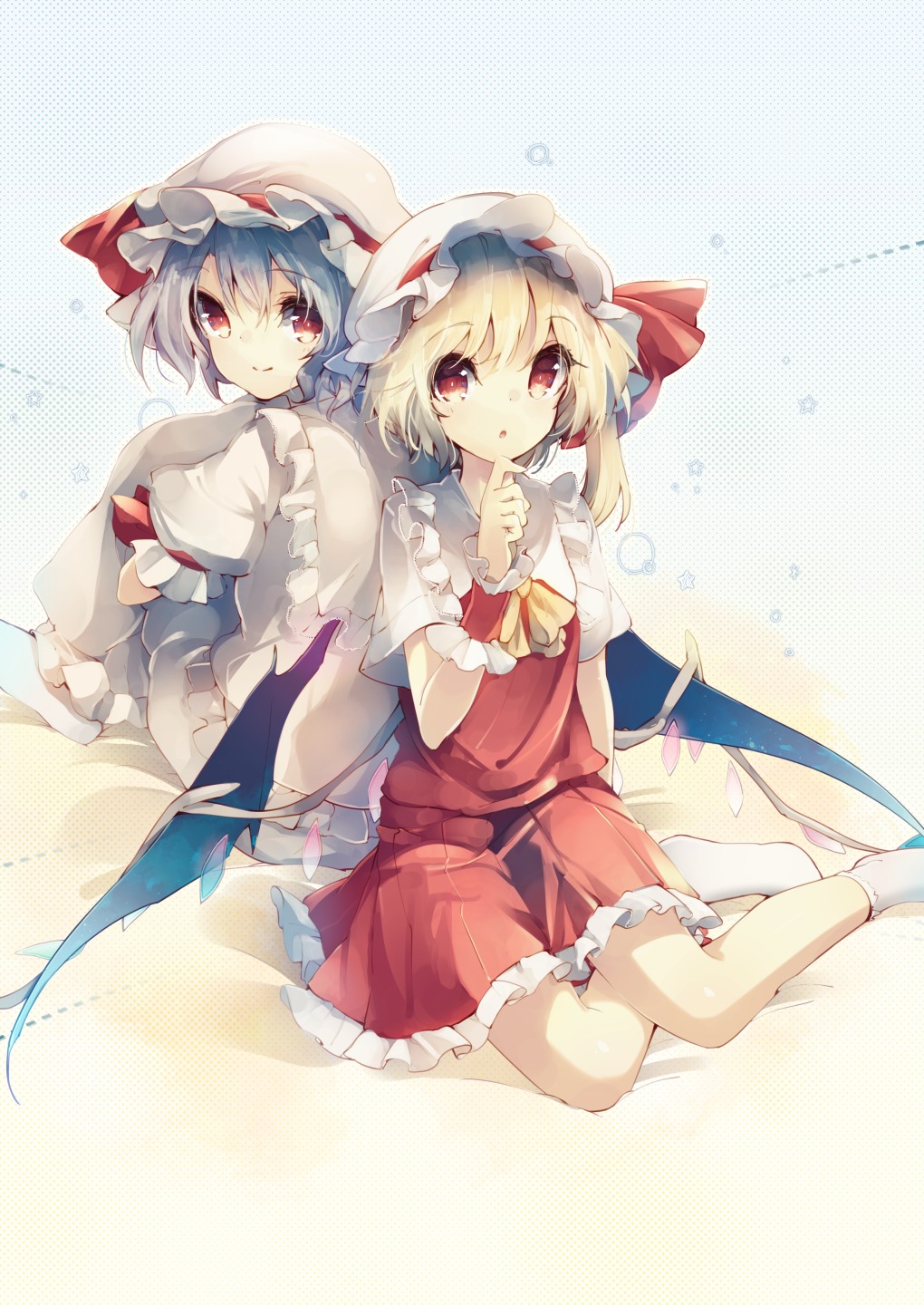 flandre_scarlet remilia_scarlet teco touhou wings