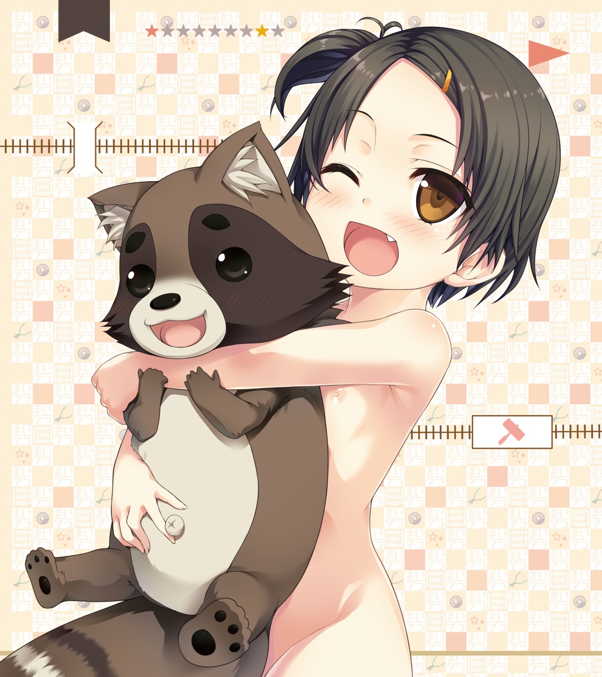 crossover cura digital_version loli lose maitetsu minokasa_nagi monobeno naked nipples teppou_utare_tanuki