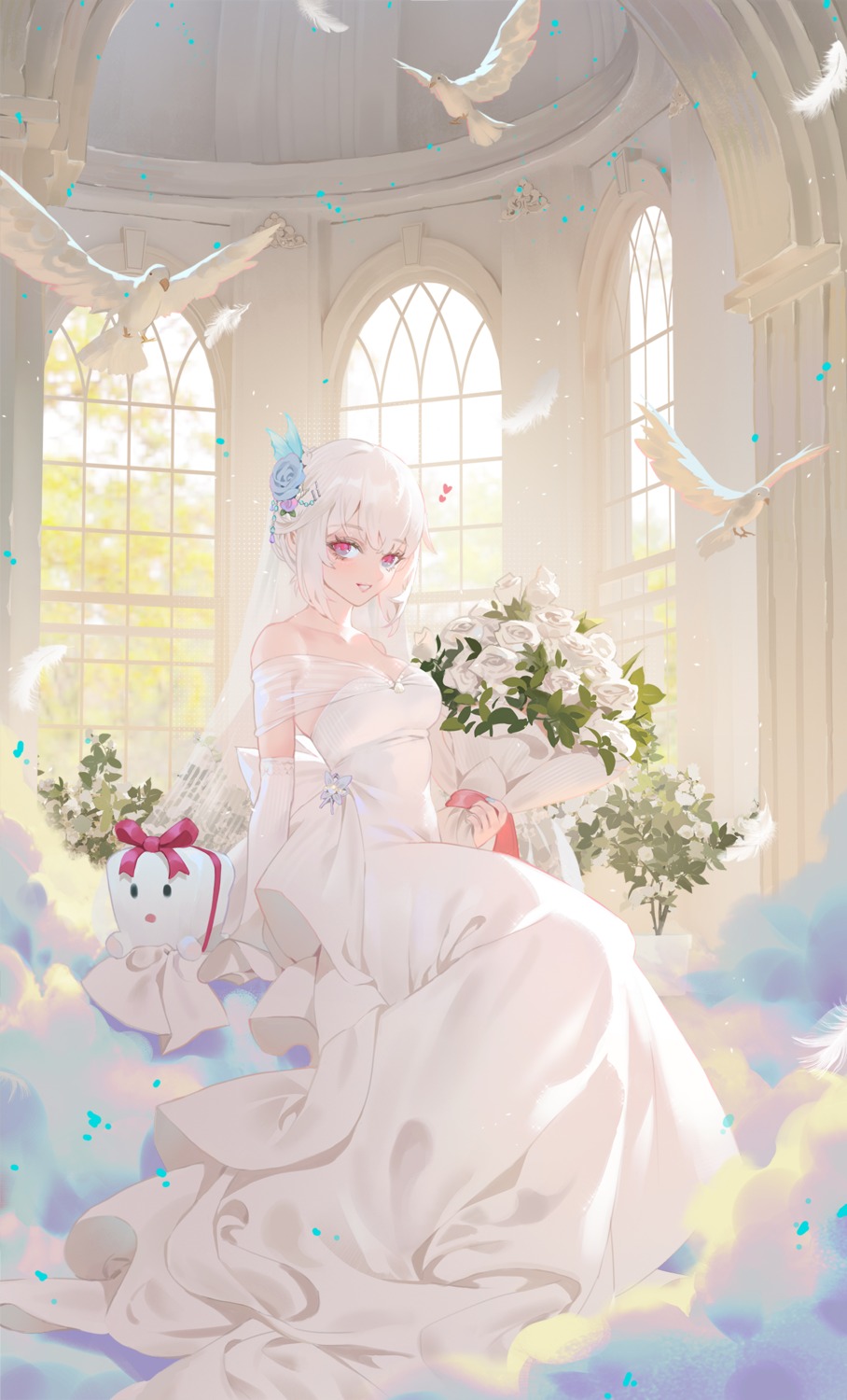 cirilla dress no_bra see_through wedding_dress