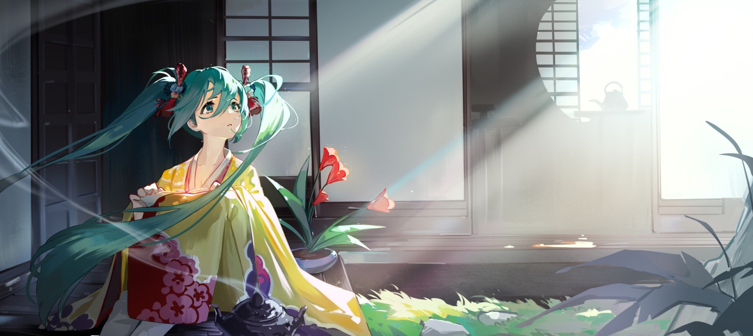 acr hatsune_miku japanese_clothes vocaloid