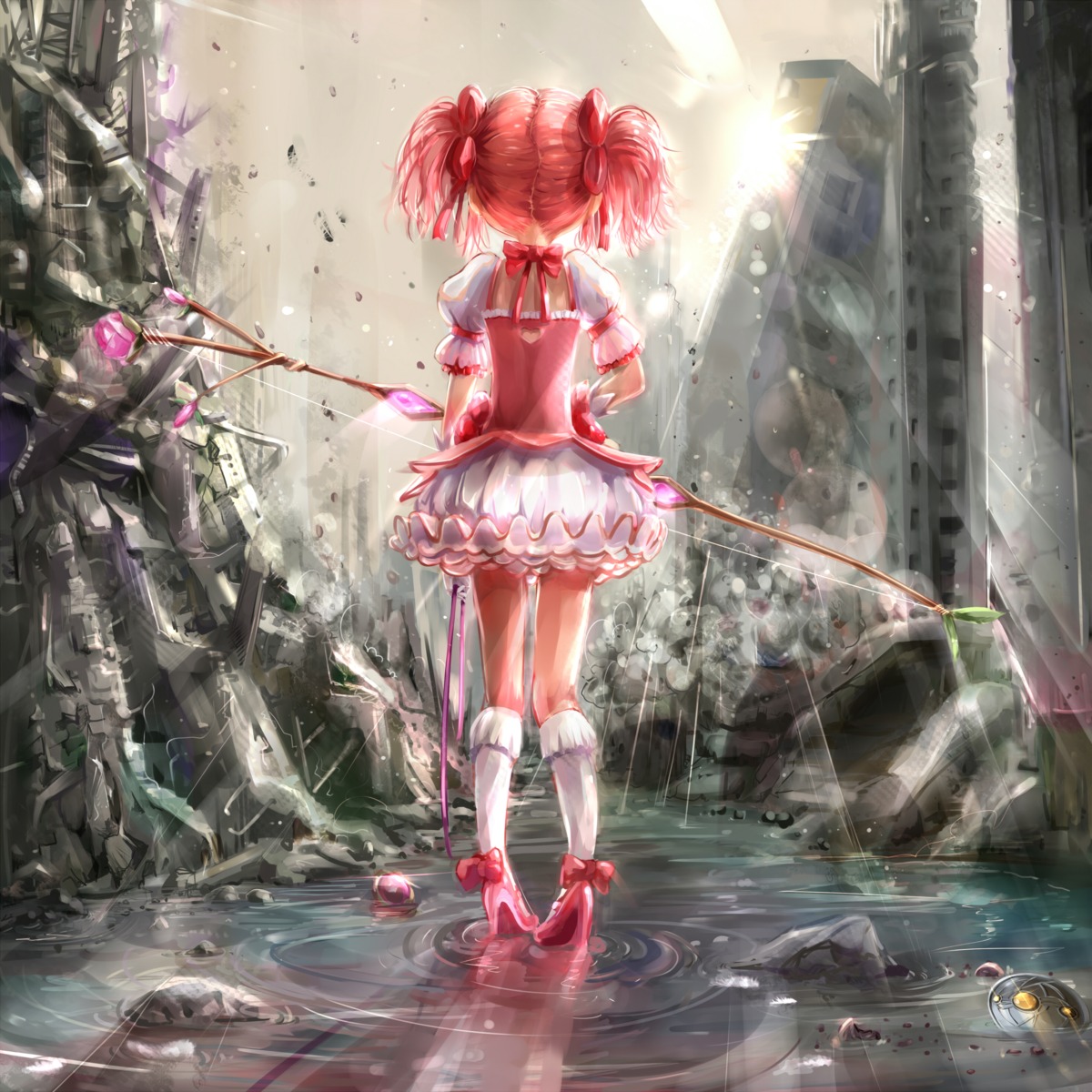 dress heels kaname_madoka kntrs_(knyrs) puella_magi_madoka_magica weapon