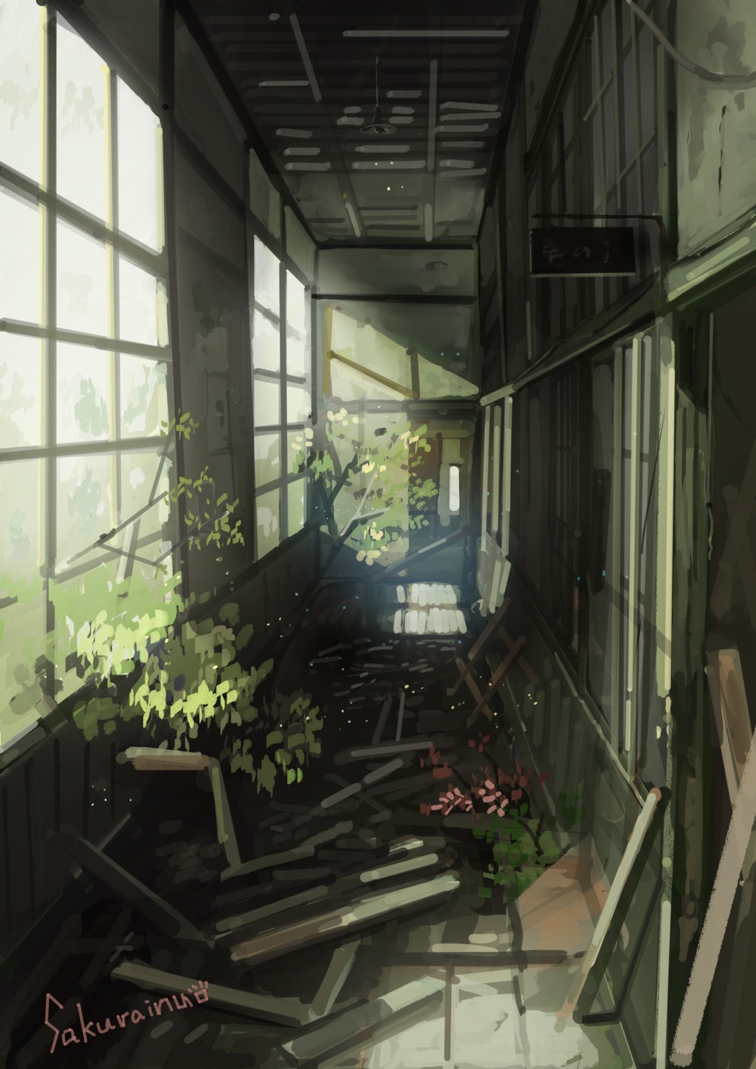 landscape sakura_inu_(itoyatomo) sketch