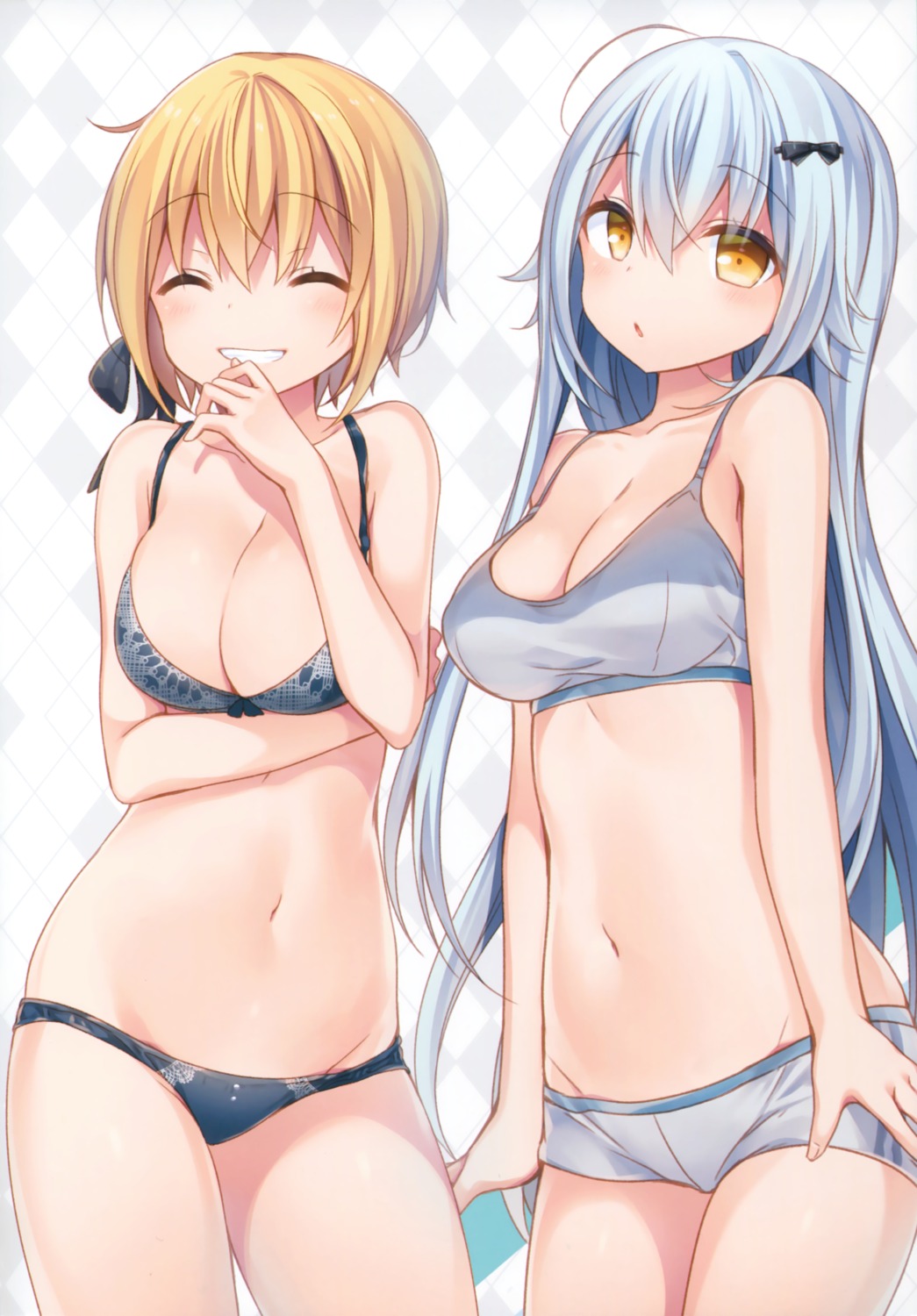 bra breast_hold komeshiro_kasu pantsu yobi_gakka