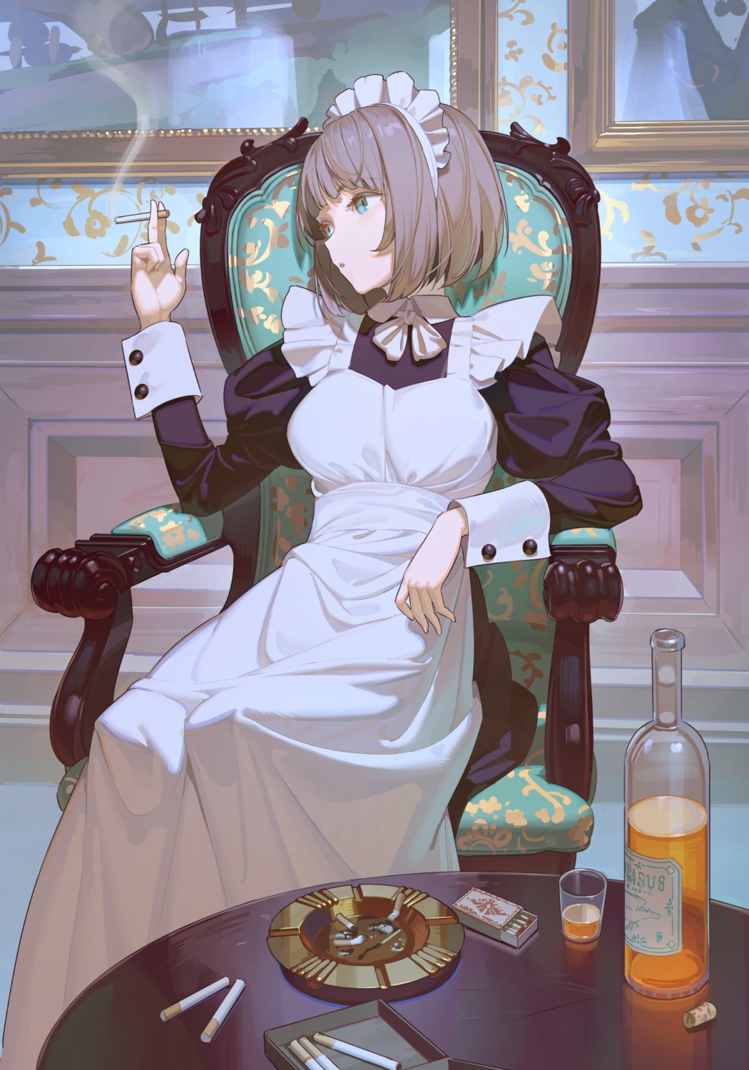 hks_(timbougami) maid smoking