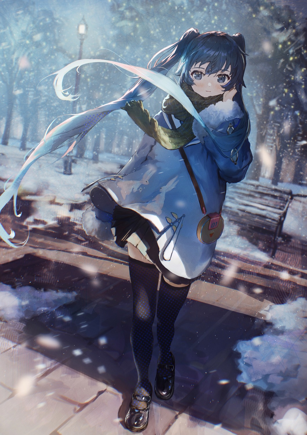 hatsune_miku hirooriginals seifuku thighhighs vocaloid