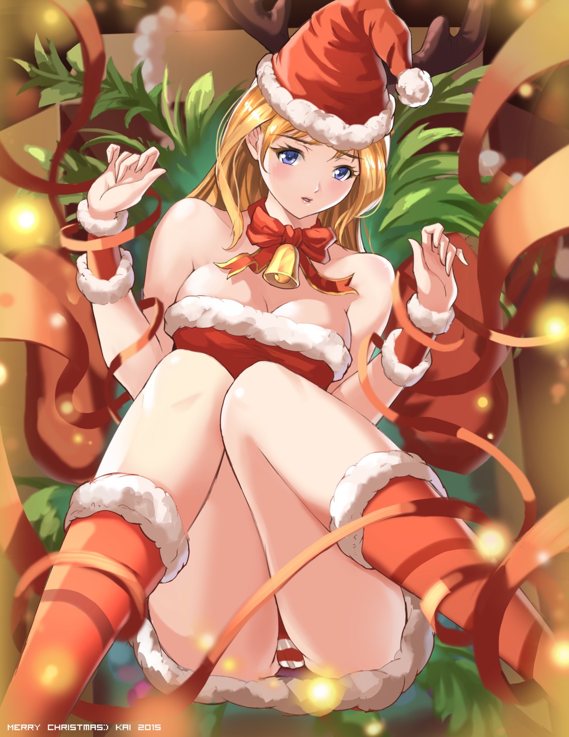 christmas cleavage kai_he pantsu shimapan