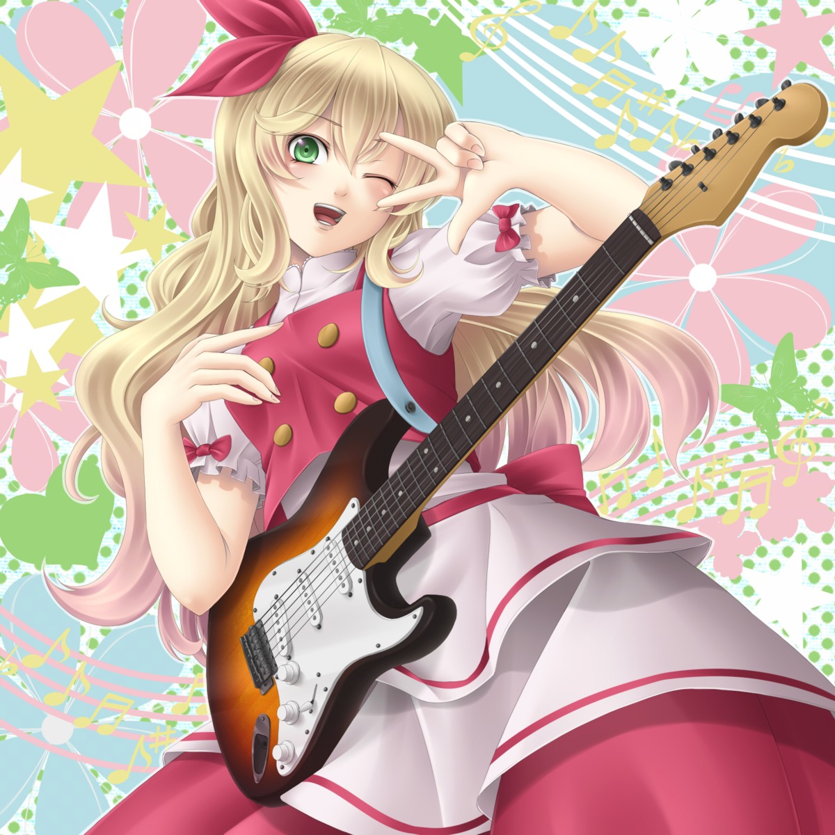 dress ellen guitar mochi.f touhou