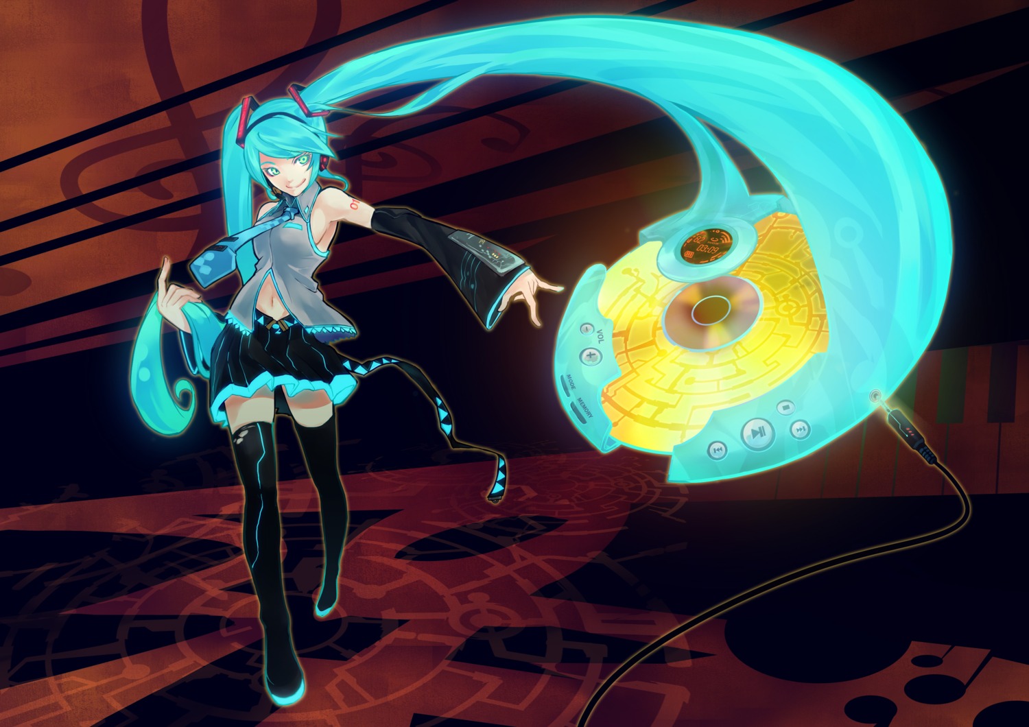 hatsune_miku kuwatto_(swift) thighhighs vocaloid